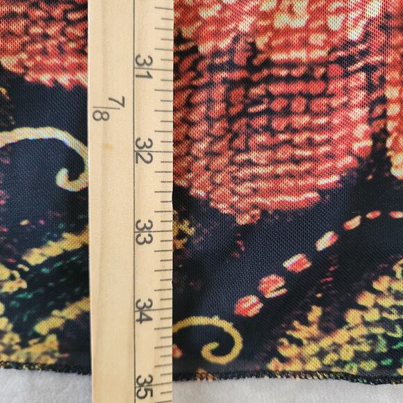 Desigual by Christian Lacoix XS pleated mesh waist Artsy Boho Festival floral - Picture 15 of 16